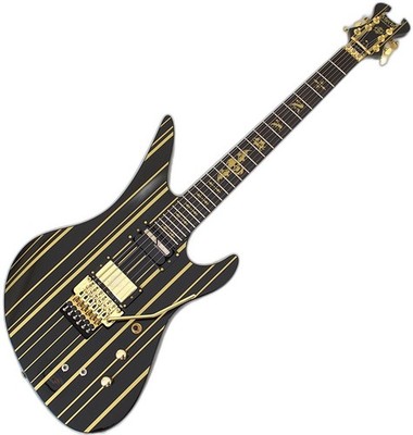 Schecter Synyster Custom-S Guitar Gloss Black Gold B-Stock 1321