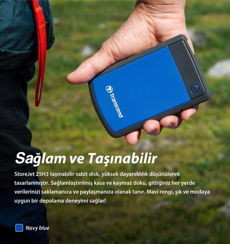 Transcend 4 TB Rugged Portable Hard Drive - Shock Resistant USB 3.1 Gen 1 - Image 4 of 4