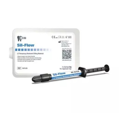 Sil-Flow Light-Cured Temporary Abutment Filling Material, 5 x 2 Gm. Syringes & 1