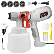 1400ML Electric Paint Sprayer 650W Spray Gun Handheld Painting Gun 3 Nozzles