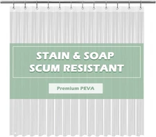 Clear Shower Curtain Liner 5g Heavy Duty Peva Waterproof with 72''x72'