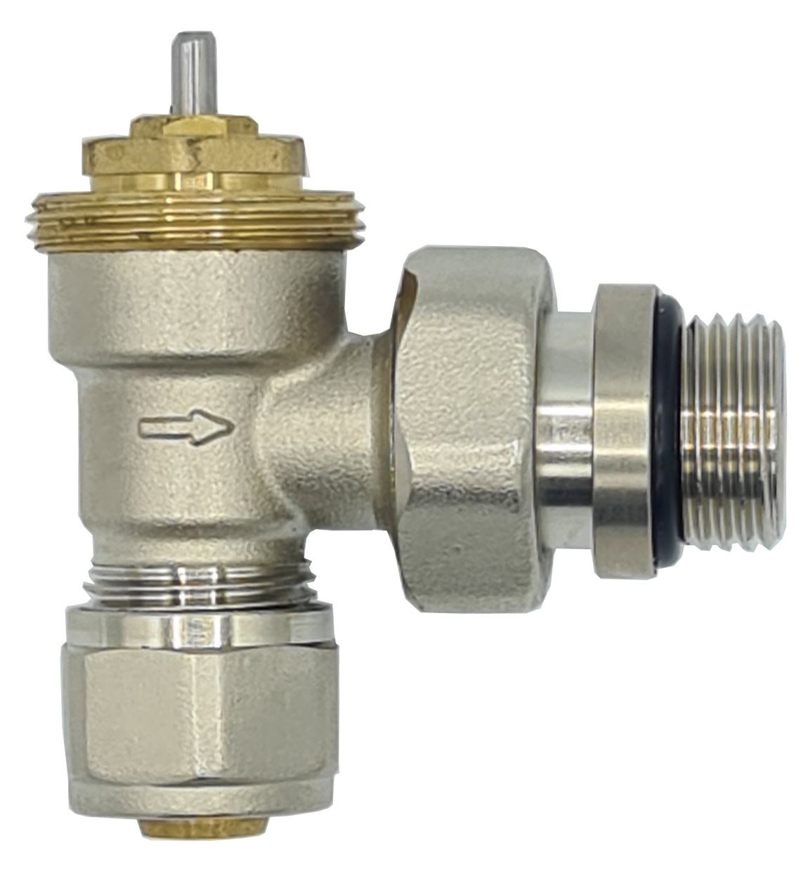 Goshe Angled 1/2" Inch BSP x PEX 16mm Thermostatic Valve with Handle - Brass Body - Angled Thermostatic Valve - Image 2