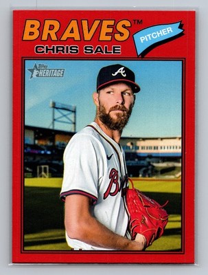 2026 Topps Heritage #278 Chris Sale Atlanta Braves Red Border