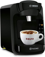 TAS3102GB 1300W Coffee Machine - Black Plastic Design