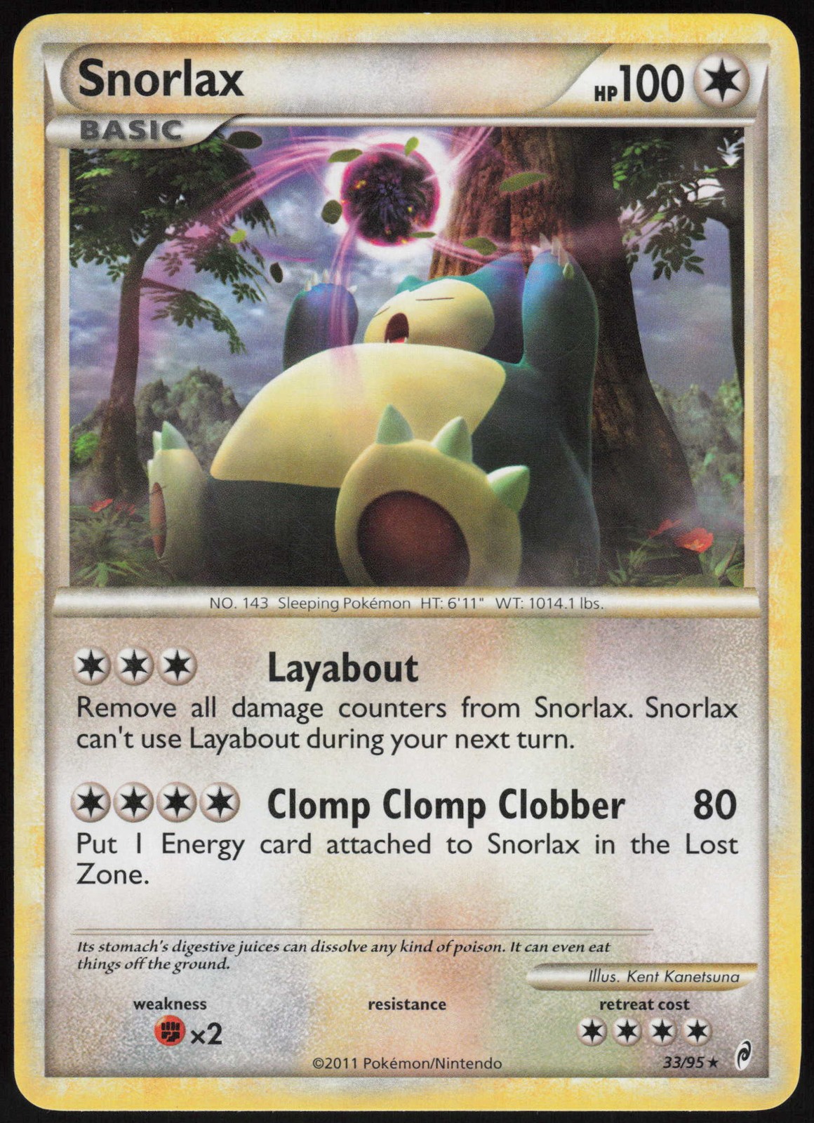 Snorlax Rare Call of Legends 33/95 LP