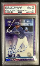 2019 Topps Chrome RC Fernando Tatís Jr. #RA-FT Purple Refractor Auto /250 PSA 10