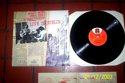 LIVE IN DUBLIN 1978E IRISH press VINYL LP w/ CHRISTY MOORE, inserts & POSTER NM-