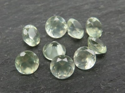 6mm Prehanite Natural Round Faceted Cut Loose Gemstone