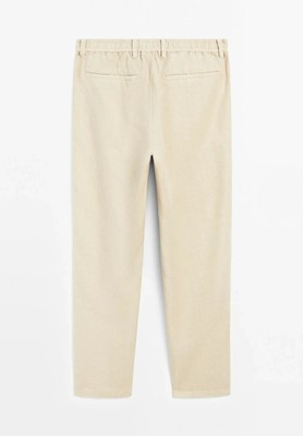 MASSIMO DUTTI Jogger Fit Hose, sand, Gr. M. Zusammensetzung: 100% Leinen Futter: 10