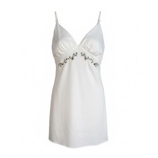 Wild Fable Womens White Embroidered Floral Slip Dress Adjustable Plus Size 2X