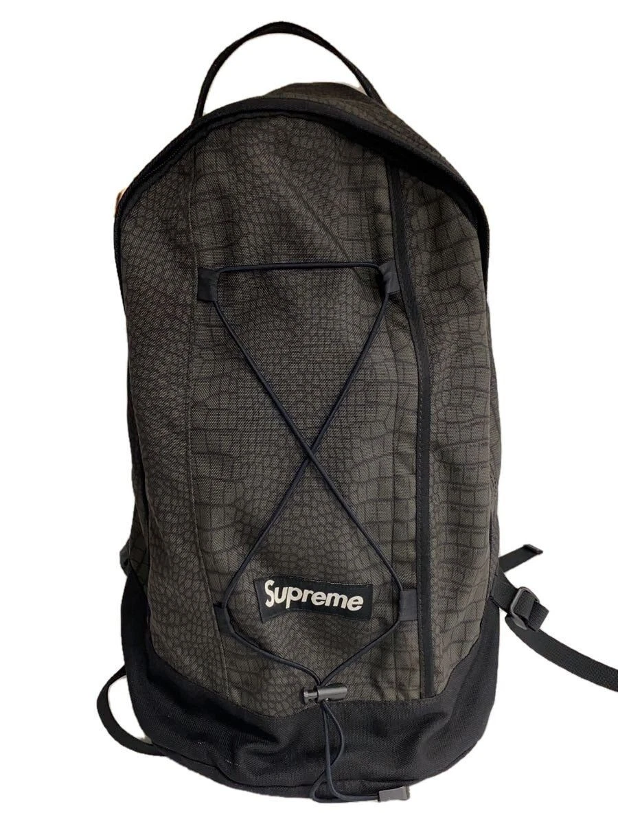 Sac à dos Supreme 13SS imprimé croco sac à dos gris animal fissuré occasion
