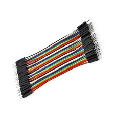 40pcs 10 cm 4 inch Male to Male Multicolored Dupont Wire Breadboard Jumper ...