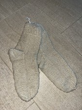 Gray Handmade Wool Mix Socks Women's
