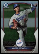 2023 BOWMAN DRAFT CHROME REFRACTORS WYATT CROWELL RC LOS ANGELES DODGERS #BDC-63