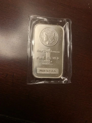 One Troy Ounce New Fine Silver .999 Morgan Bars (Sealed)