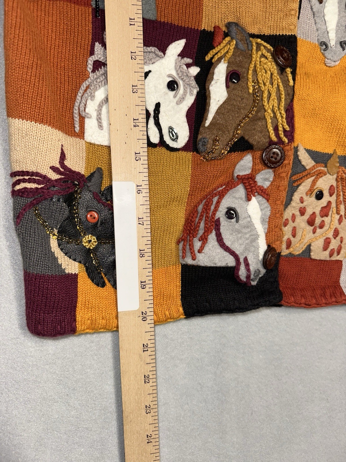 Michael Simon Vintage Patchwork Sweater Vest Embr… - image 14