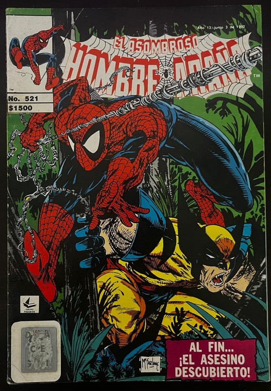 El Asombroso Hombre Araña #521 Todd McFarlane Mexico 1992 Wolverine Spider-Man