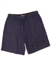 Hollister Mens Graphic Sport Shorts Medium  Navy Blue BU07