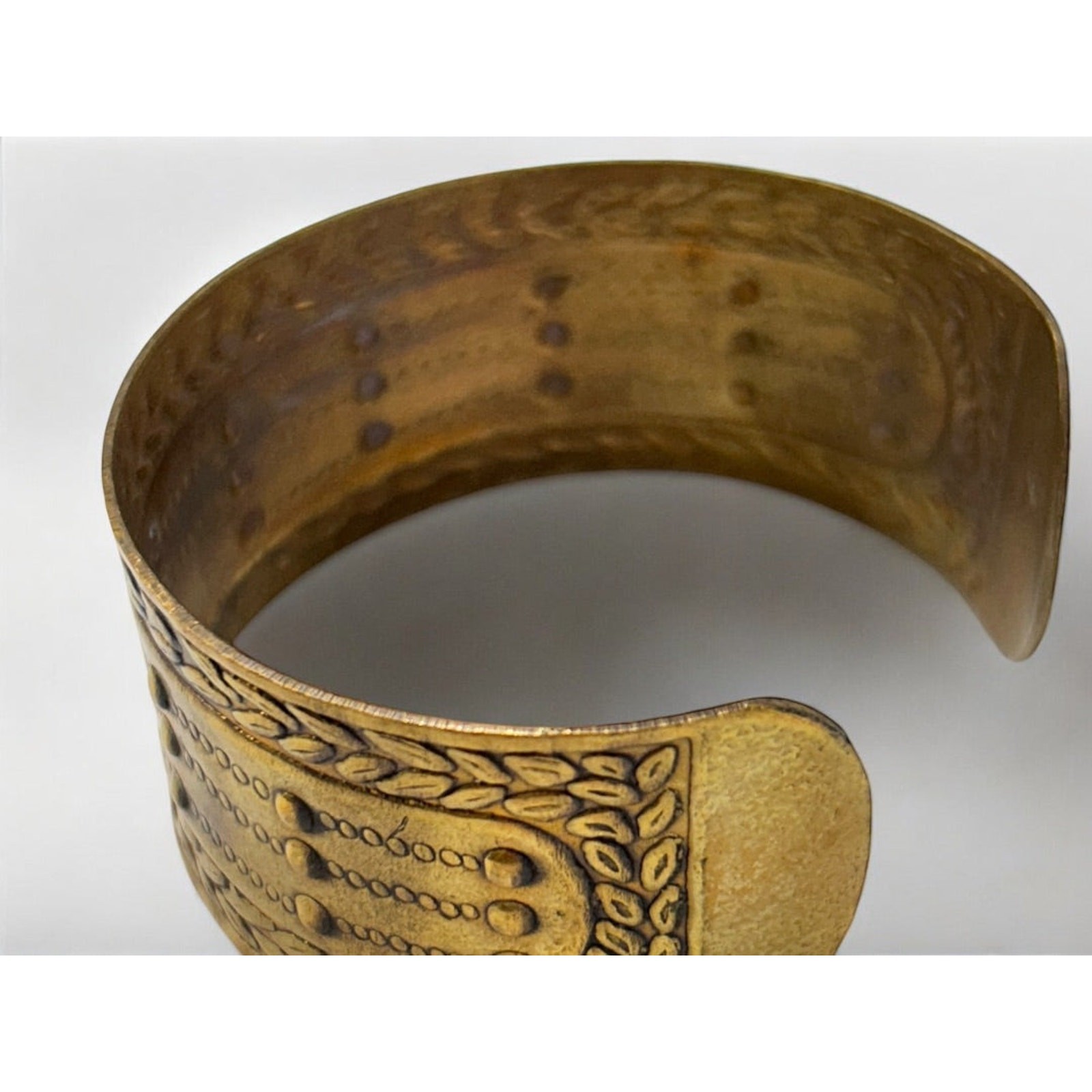 Copper Color Open Adjustable Bangle Bracelet 28mm… - image 4