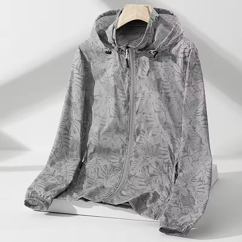 Men Waterproof Rain Jacket Hooded Breathable Lightweight Windbreaker Outwear