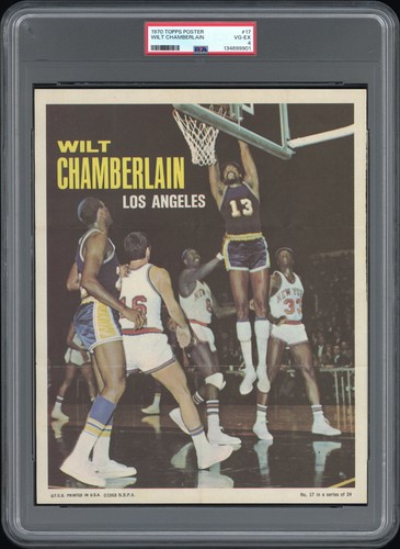 1970 Topps Poster Wilt Chamberlain PSA 4 VGEX #17 Basketball Card