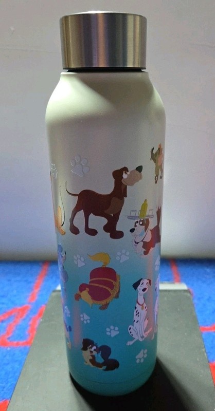 Disney Dogs Metal Water Bottle 21 oz Stainless Steel