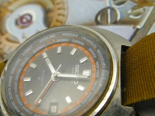 1972 VIETNAM SEIKO WORLD TIME OWNED BY VET WHO FIRED 105 155 SHELLS - Picture 5 of 10