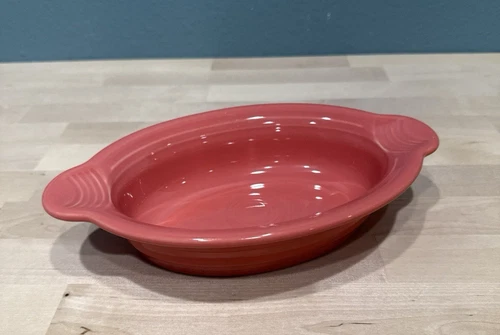 Fiesta Ware HLC Flamingo Oval Individual Casserole Baking Serving Dish Bowl