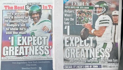 ππ09-06-24**NFL**NY JETS βοΈQB βI EXPECT GREATNESSβ Cover Pages(2) - Image 1 of 3