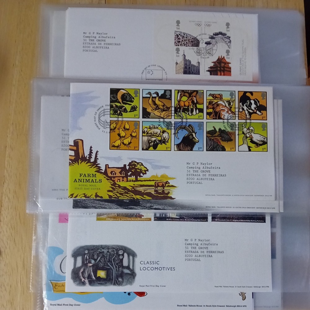 2003-2005 Royal Mail Commemorative First Day Cover 39-Set Handstamp Addressed
