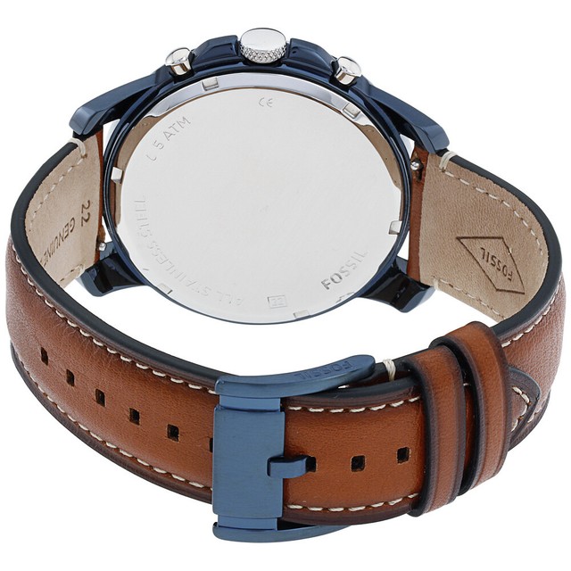fossil fs5151 grant chronograph leather watch