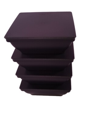 Tupperware Serenity Small Square Containers Set (4)