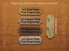 Personalized Engraved 1x3 Plaque Sign Tag Artwork Urns Shadow Boxes Trophy USA