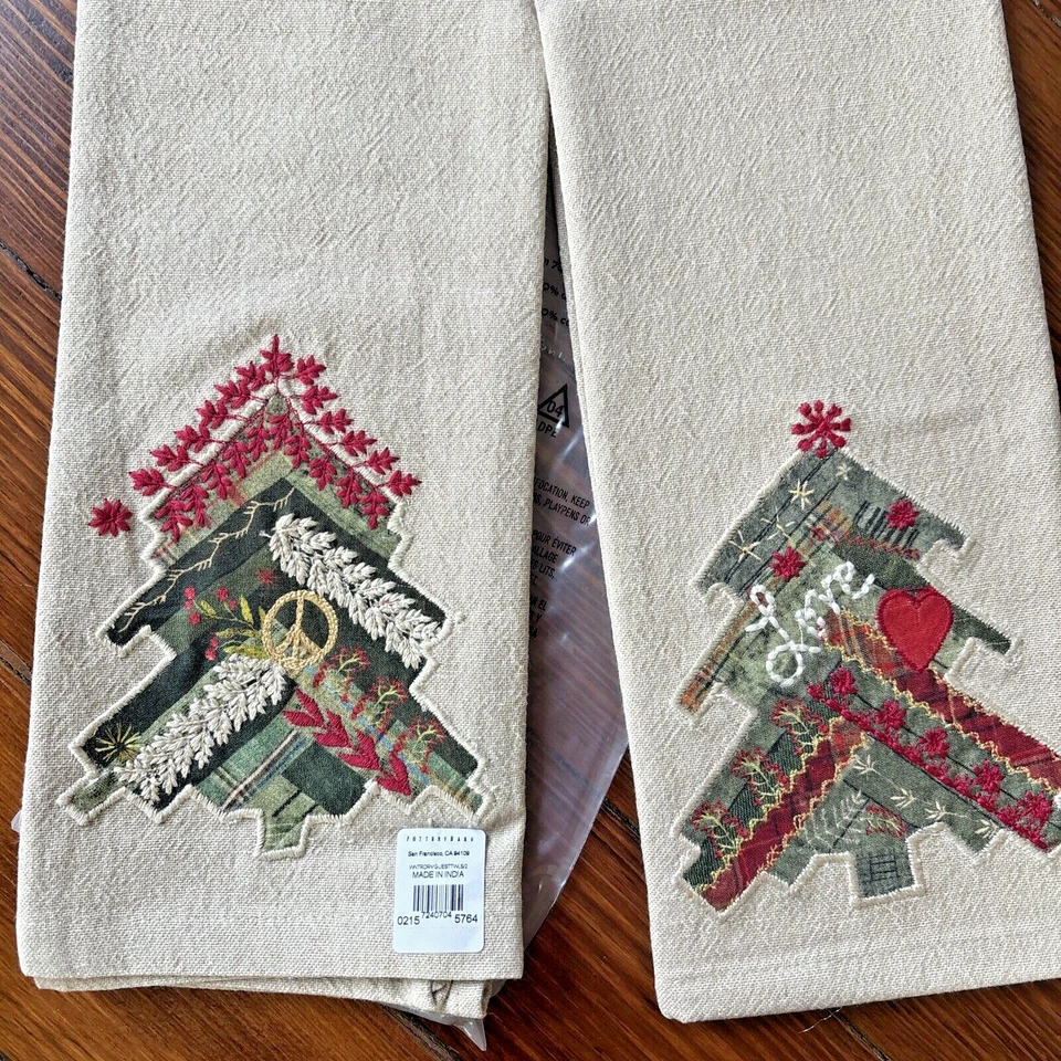 Cerámica granero toalla mano cocina baño vacaciones Navidad Disney cena fiesta SET 2 Foto 3 de 4