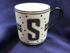 ANTHROPOLOGIE initial MONOGRAM margot MUG letter S vintage TILE motif NEW! — photo 8