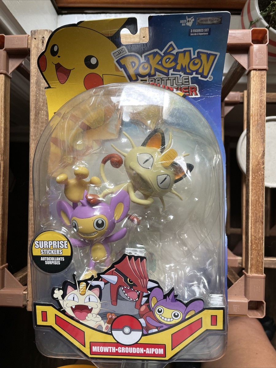 Pokemon Battle Frontier Meowth Aipom 2 out of a 3 Figure Set New