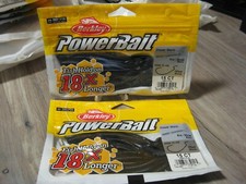 2 Packs Berkley 4" Power Worms Soft Fishing PowerBait Solid Black Color