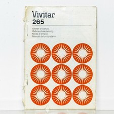 Vivitar Model 265 Auto/Thyristor Electronic Flash Owner  s Manual  Fair
