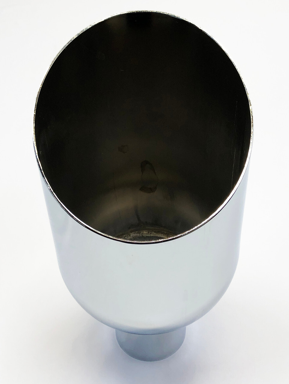 Exhaust Tip 2.25  Inlet 5.00  Outlet 12.00  Long Slant Chrome Wesdon Exhaust Tip
