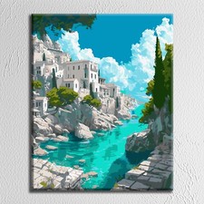 Premium Quality Paint By Numbers Kit: Croatia. KitArtUS