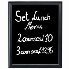 Write On Dry Erase Board 16x22" Wall Mount Reusable Black Surface Aluminum Frame
