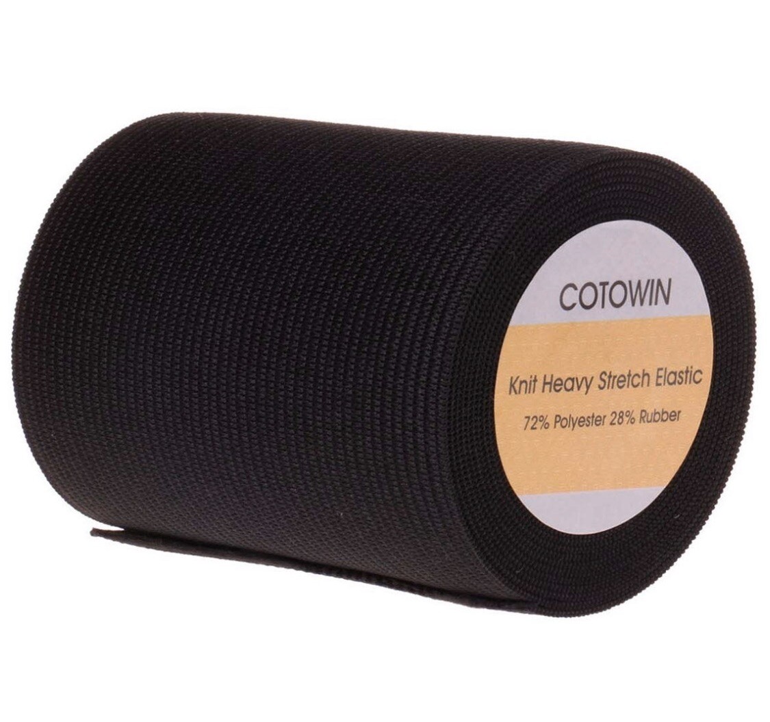 COTOWIN 2/5" Wide Non Skid Clear Silicon Elastic, 10 yd