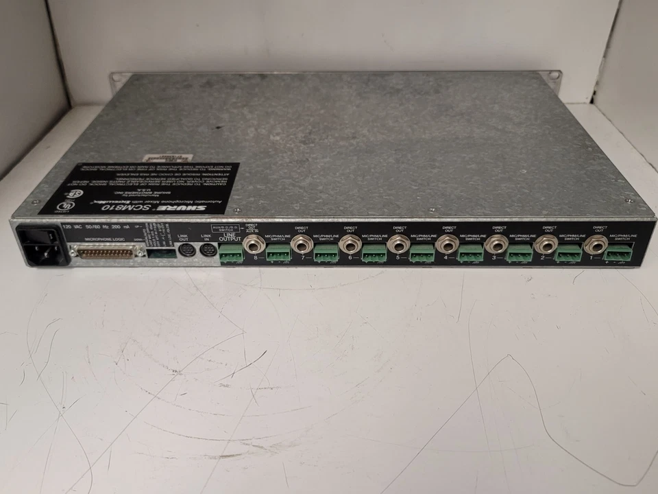 Shure SCM810 8-Channel 1U Microphone Mixer w/ RKC-800 XLR Connector Kit Bridge - Image 2 of 4