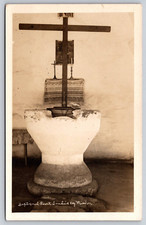 Postcard RPPC  Baptismal Fount San Luis Rey Mission