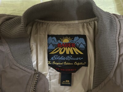 Eddie Bauer Size XXL 1936 Skyliner Model Down Quilted Bomber