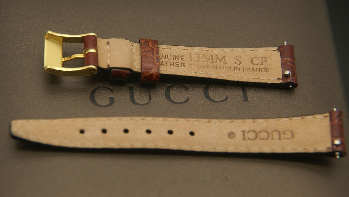 New Gucci 13 MM Burgundy Genuine Leather Watch Band - (13.106S) | eBay