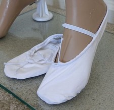 Canvas Slipper Ballet white pointe Dance/Fitness/Gymnastic Shoes,China 35,US 5