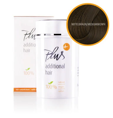 Plus additional hair mittelbraun Haarauffüller Schütthaar Streuhaar volles Haar