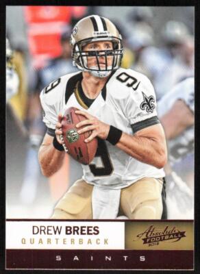 2012 Panini Absolute 63 Drew Brees New Orleans Saints Football Card
