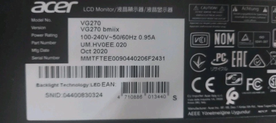 Acer Nitro VG270 (PCB Board) - Image 4 of 4